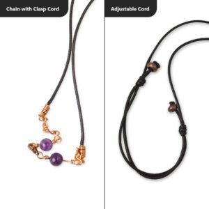 Comparison of chain and adjustable cord styles for triskelion energy necklace